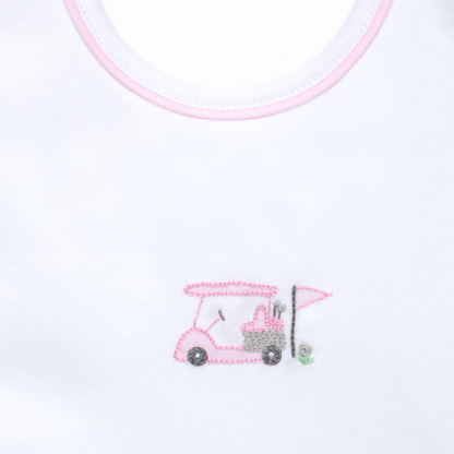 Little Golfer Bib - Pink