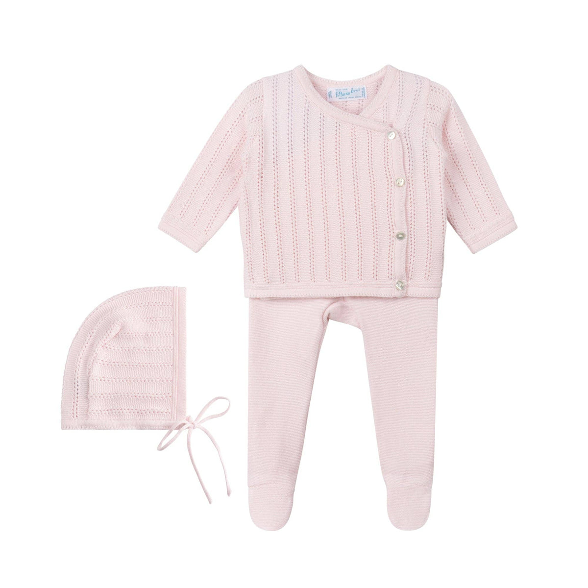 Feltman Brothers Pointelle Wrap Set with Hat