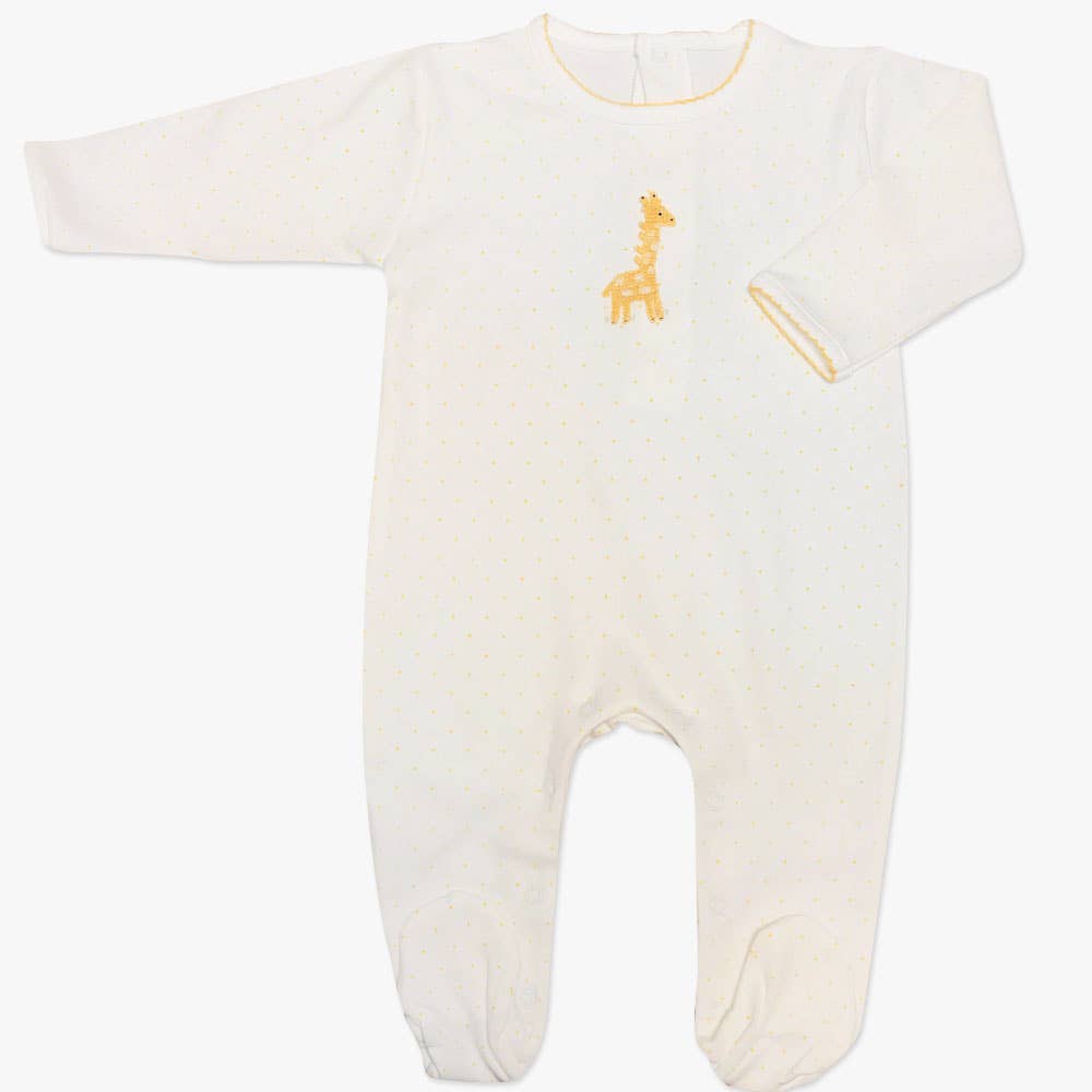 CUTE GIRAFFE Pima Cotton Baby Footie