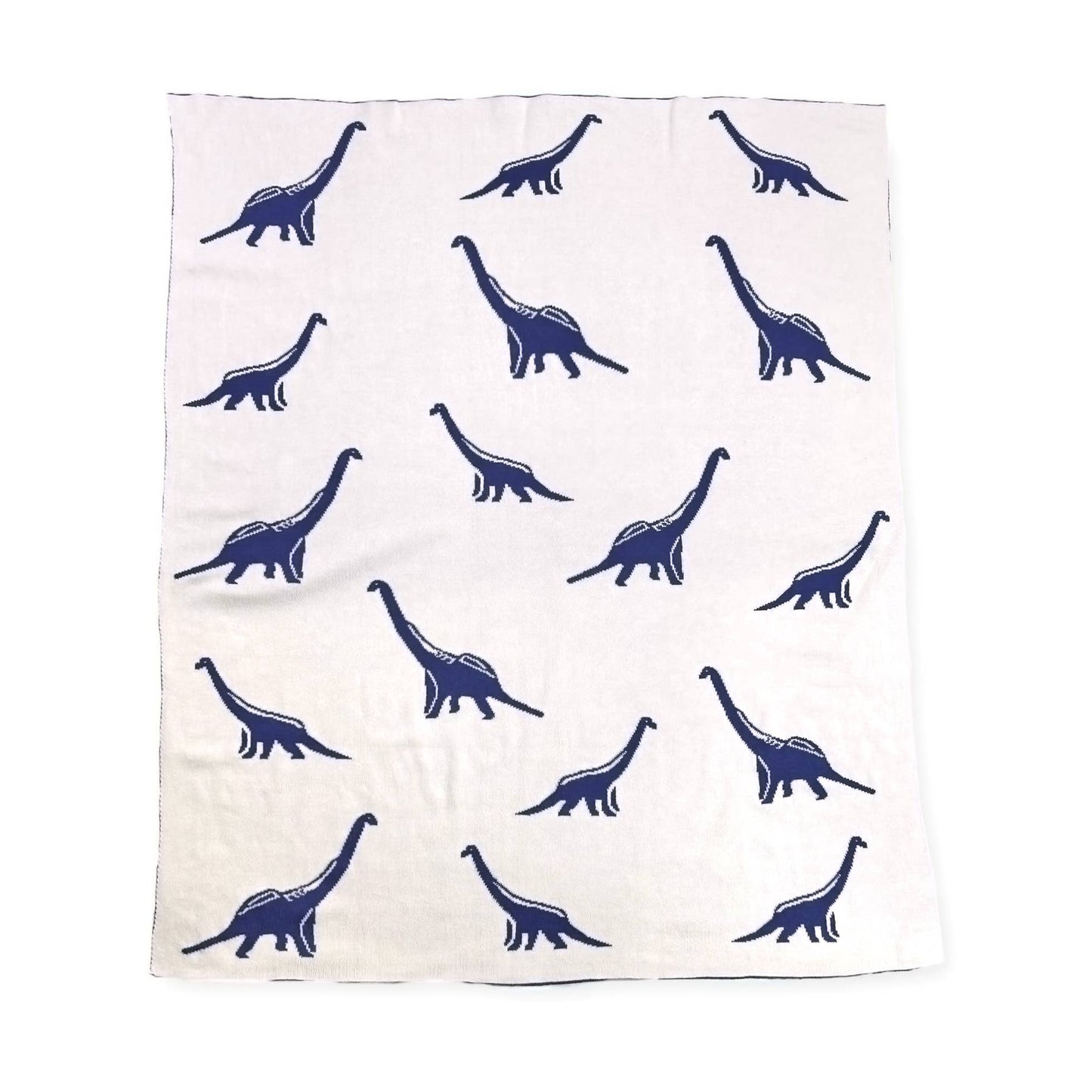 Dinosaur- Reversible Sweater Knit Baby Blanket