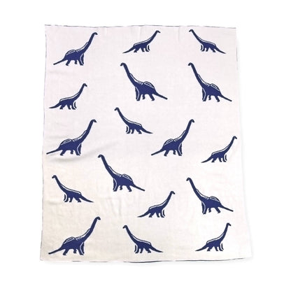 Dinosaur- Reversible Sweater Knit Baby Blanket