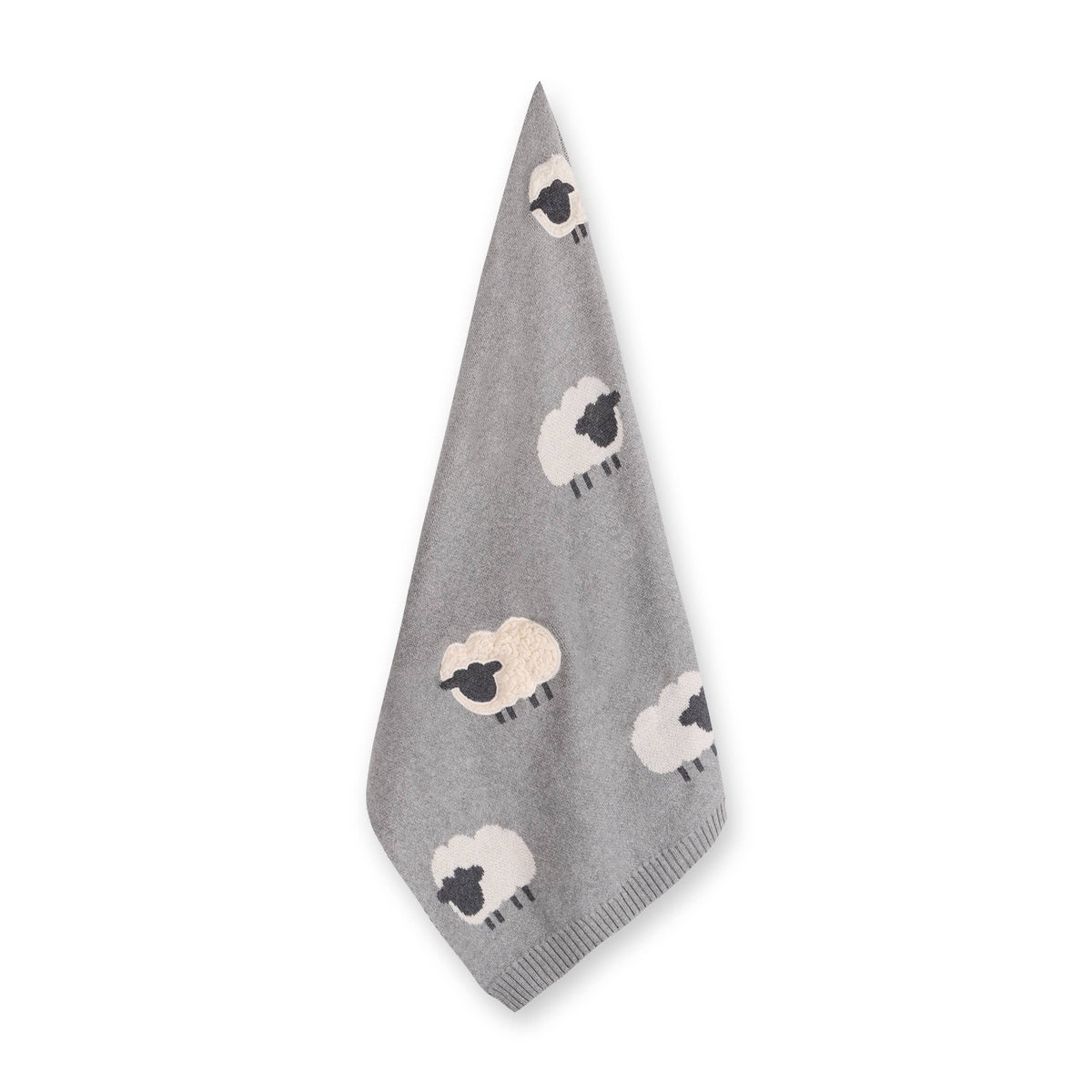 Woolly Sheep 3D - Organic Jacquard Knit Baby Blanket