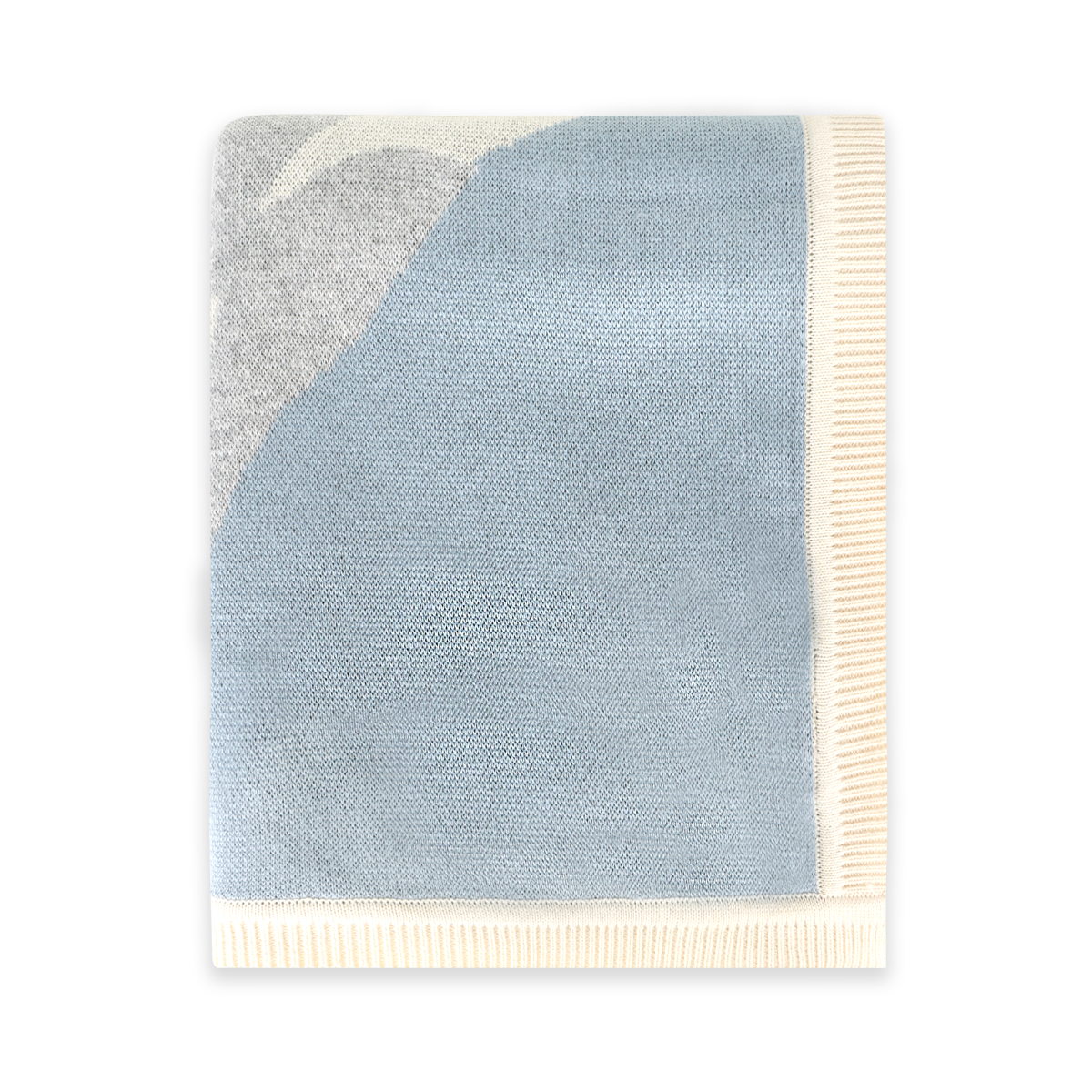 Ski Run - Organic Cotton Jacquard Knit Baby Blanket