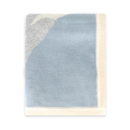 Ski Run - Organic Cotton Jacquard Knit Baby Blanket