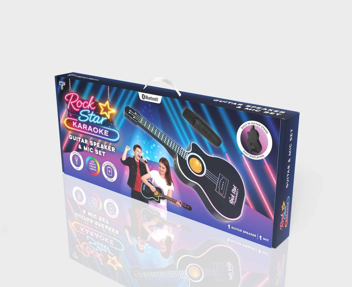 Rock Star Guitar & Microphone Karaoke Set-Black
