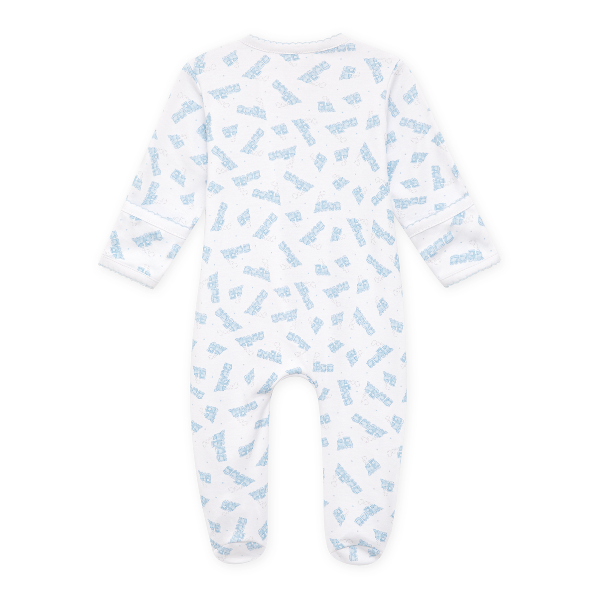 Magnolia Baby Choo Choo Train Print Zip Footie