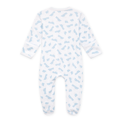 Magnolia Baby Choo Choo Train Print Zip Footie