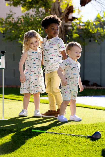 Shorty Polo Romper_Retro Palm Springs