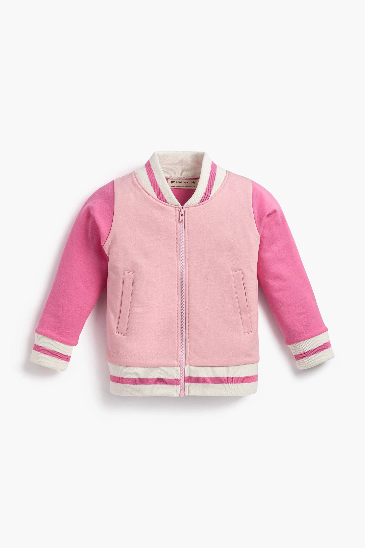 Zip Bomber Jacket_Pink Flamingos
