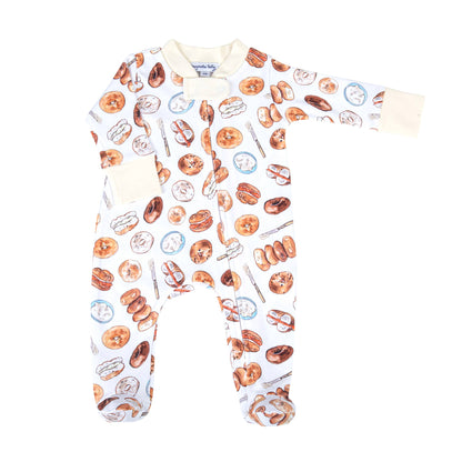 Magnolia Baby Hot Bagels Zipper Footie