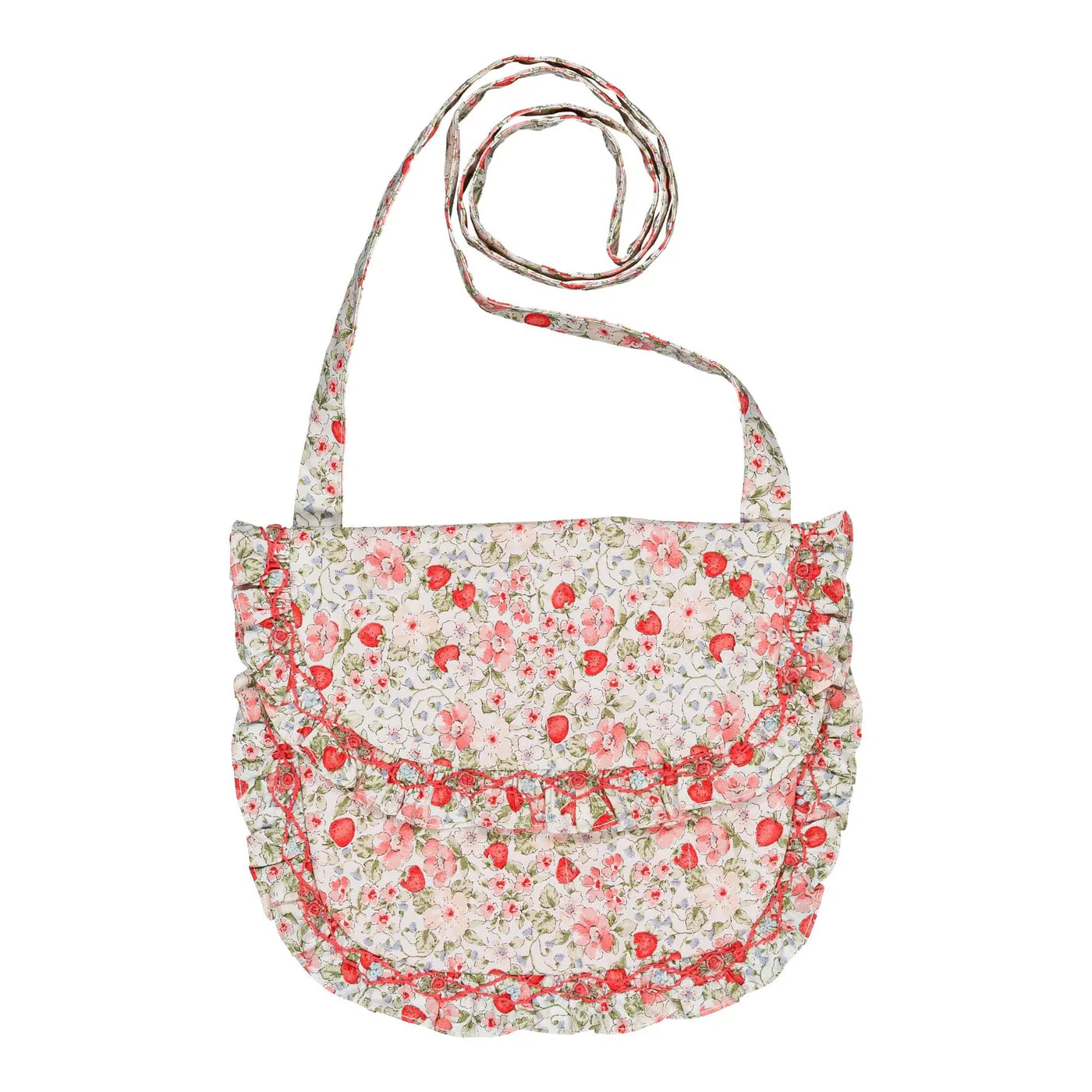 Kidiwi Mimosa, smocked shoulder bag in Cherry red print