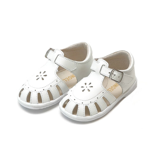 L'Amour Shelby Caged Sandal (Baby)-White