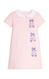 Little English Applique Libby Dress - Ballet