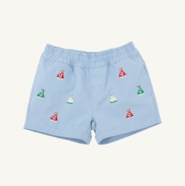 The Beaufort Bonnet Company Critter Sheffield Shorts-Beale Street Blue/Sailboats
