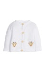 Little English Crochet Cardigan- Reindeer